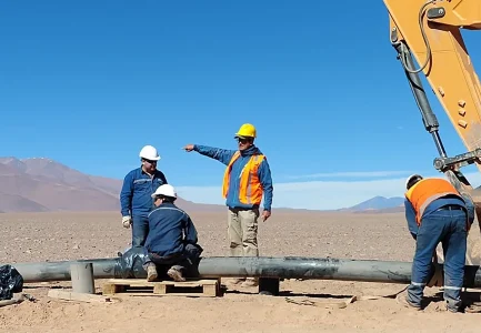 Transporte de Agua a Alta Presión para Mina de Oro.